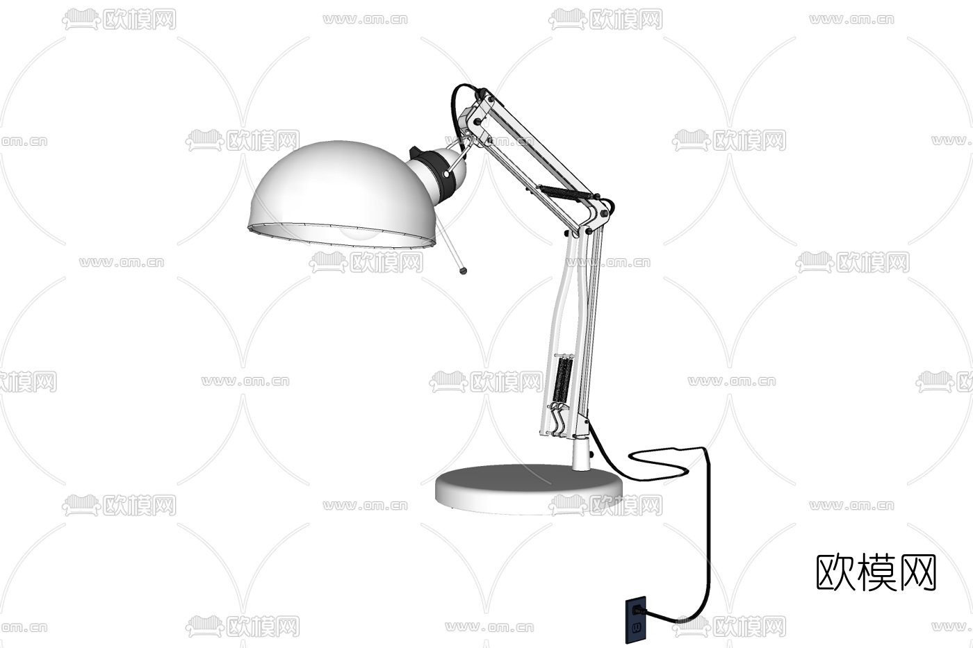 现代台灯免费su模型下载