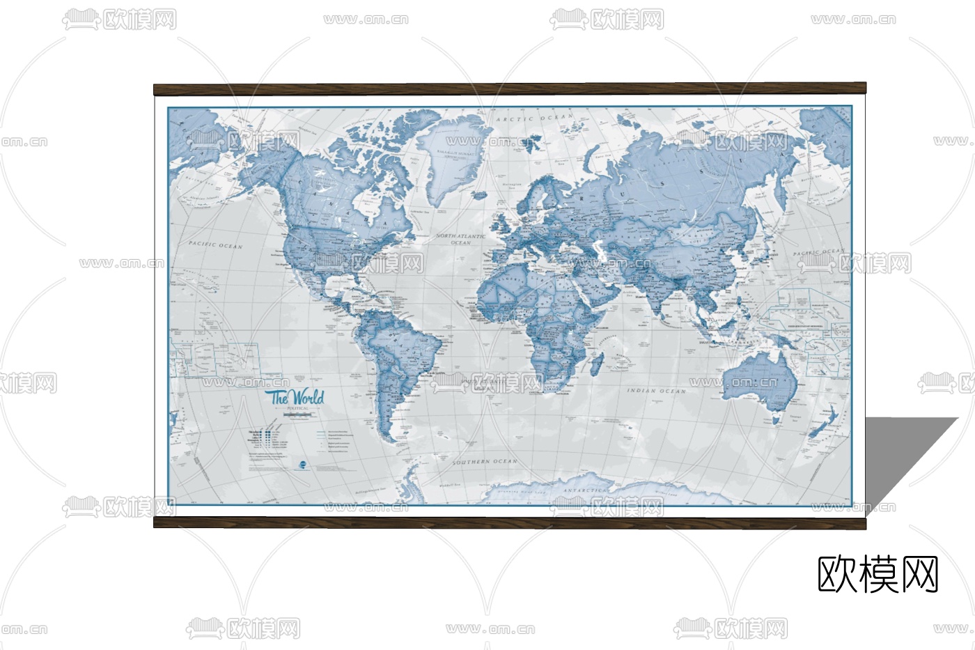 现代世界地图免费su模型下载
