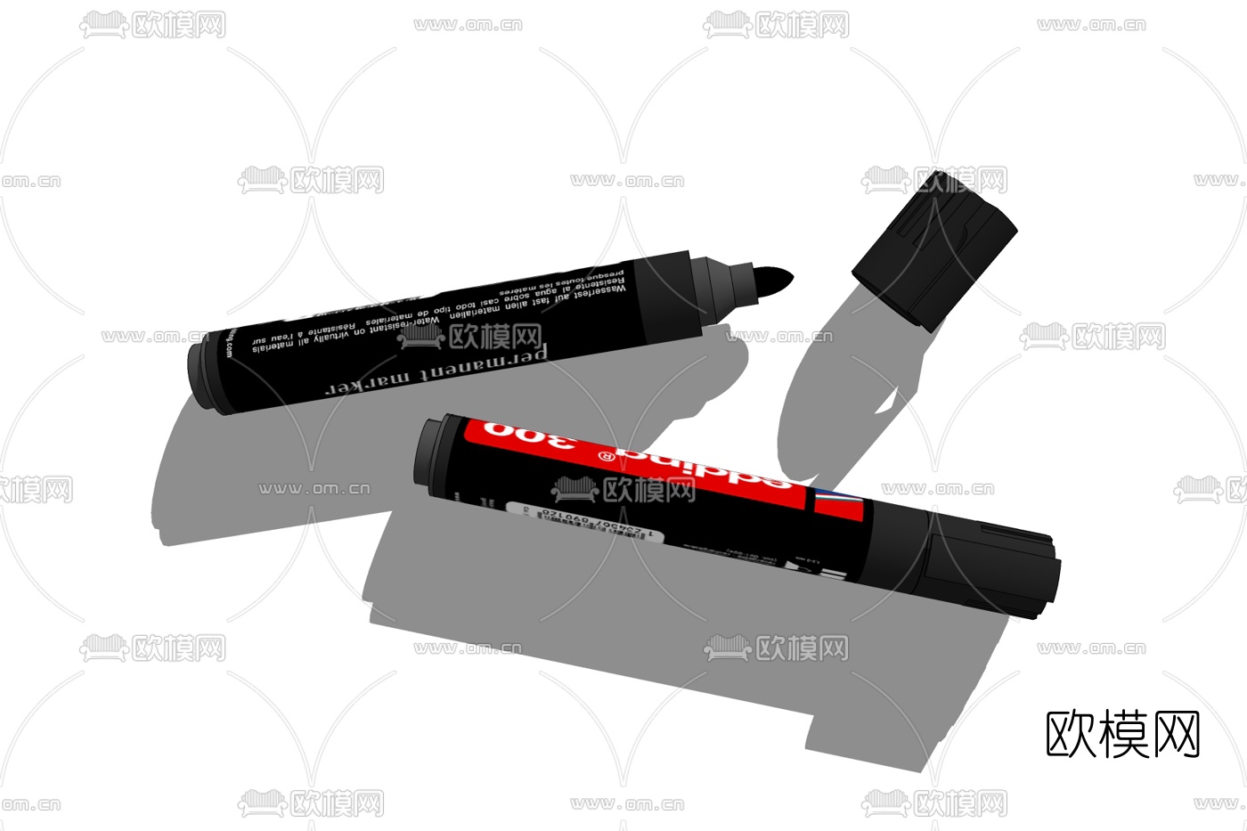 现代大头笔免费su模型下载