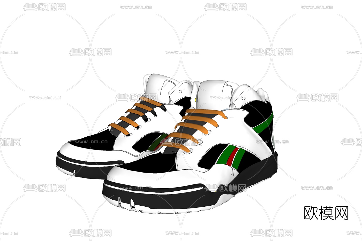 现代鞋子免费su模型下载