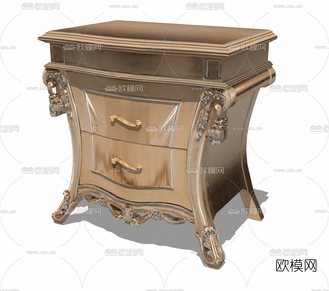 欧式床头柜免费su模型下载