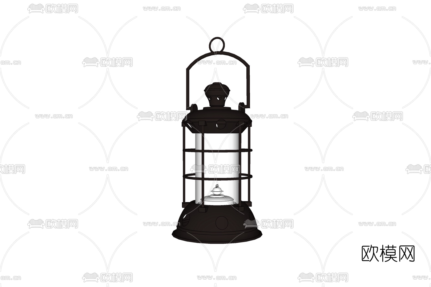 工业风铁艺马灯免费su模型下载