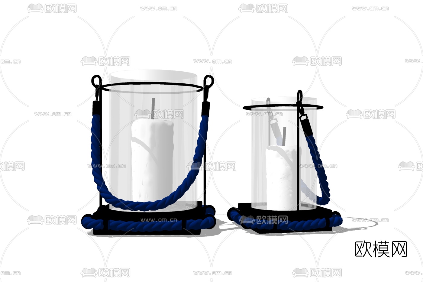 现代烛台灯免费su模型下载