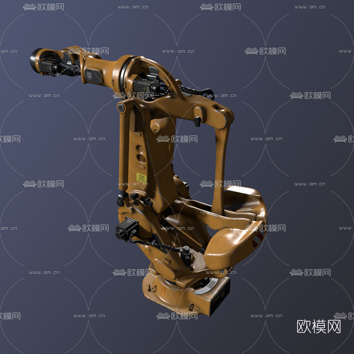 现代机械臂3d模型下载（渲染图1）