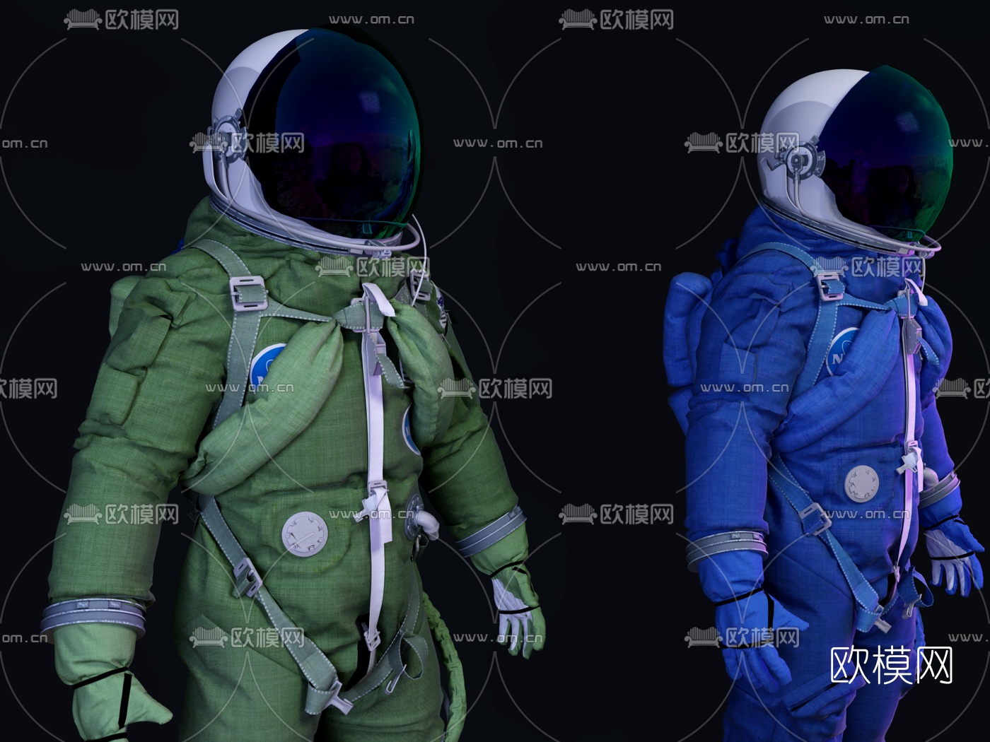 现代站姿宇航员3d模型