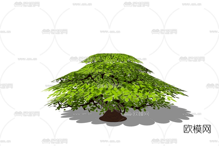 现代灌木丛免费su模型下载
