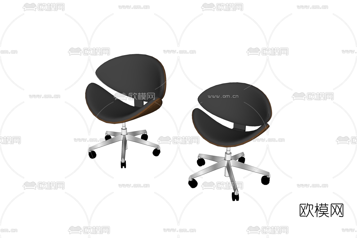 现代布艺办公椅免费su模型下载