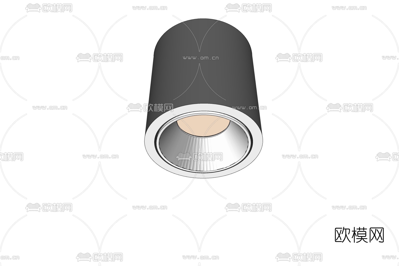 现代筒灯免费su模型下载