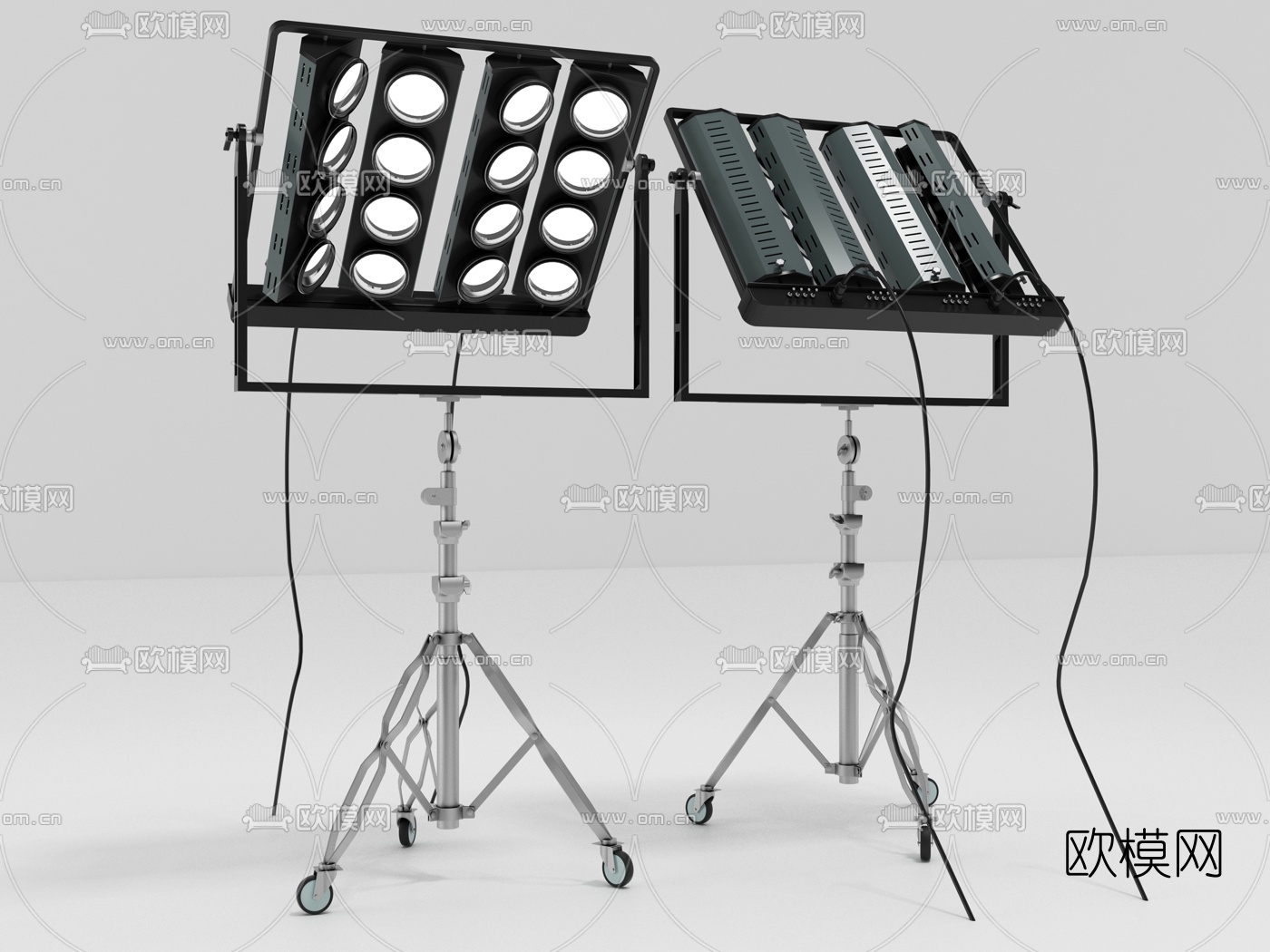 现代舞台补光灯3d模型下载