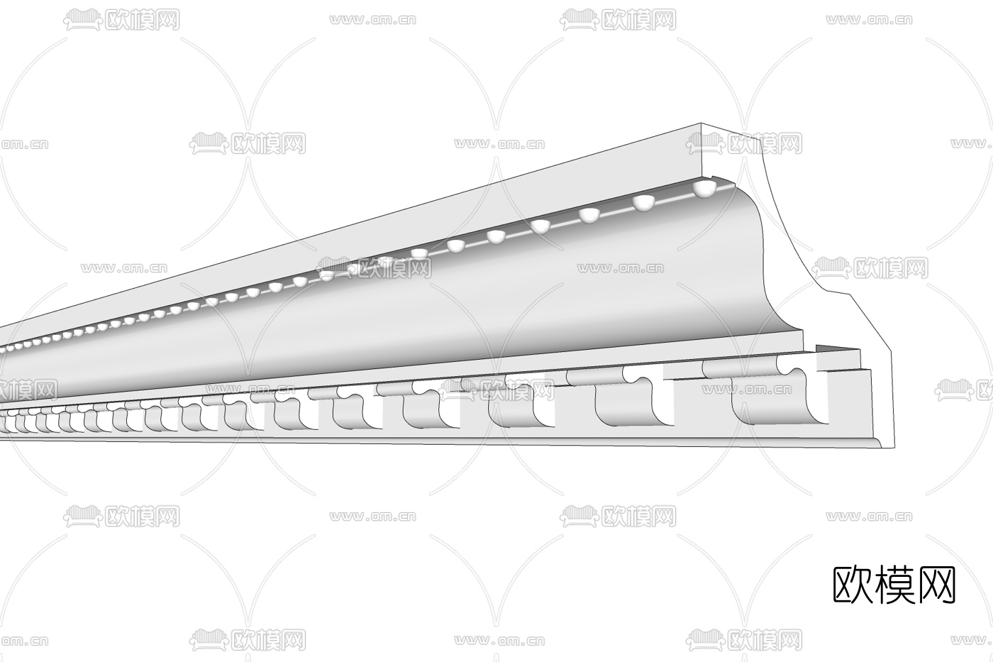 欧式石膏雕花线条免费su模型下载