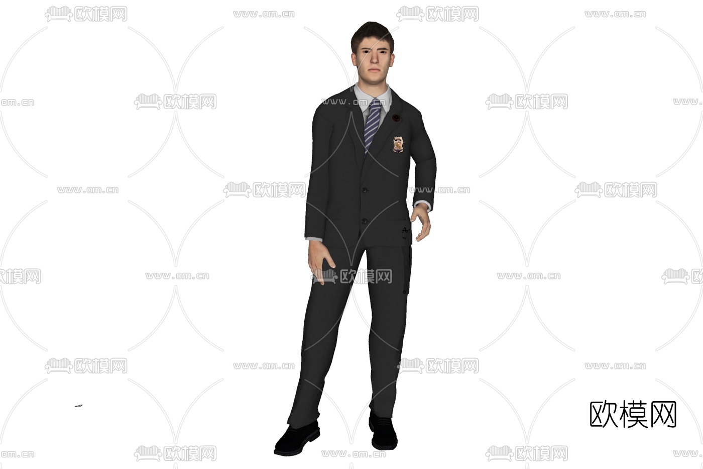 现代男士免费su模型下载