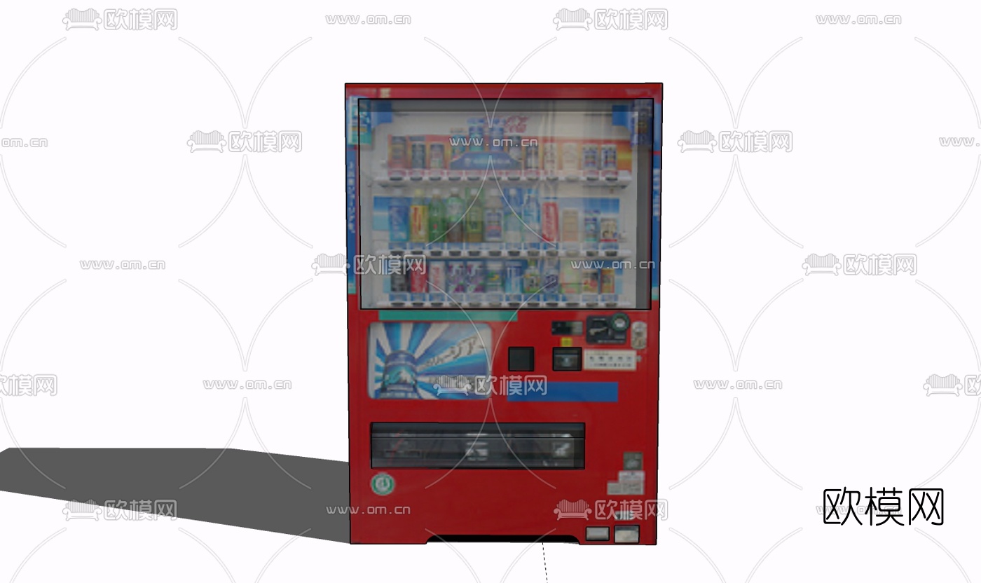 现代自动贩卖机免费su模型下载