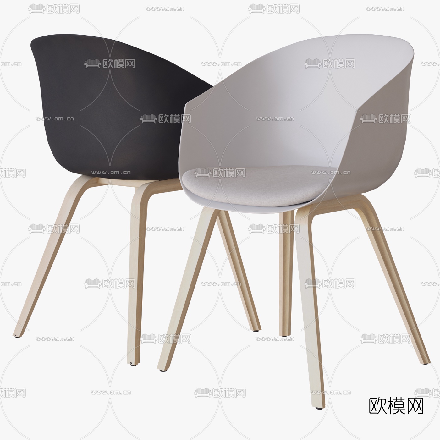 现代靠背单椅3d模型