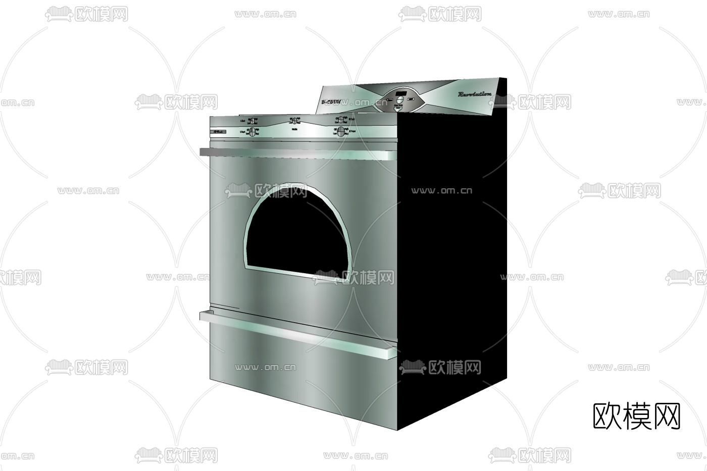 现代煤气灶烤箱组合免费su模型下载