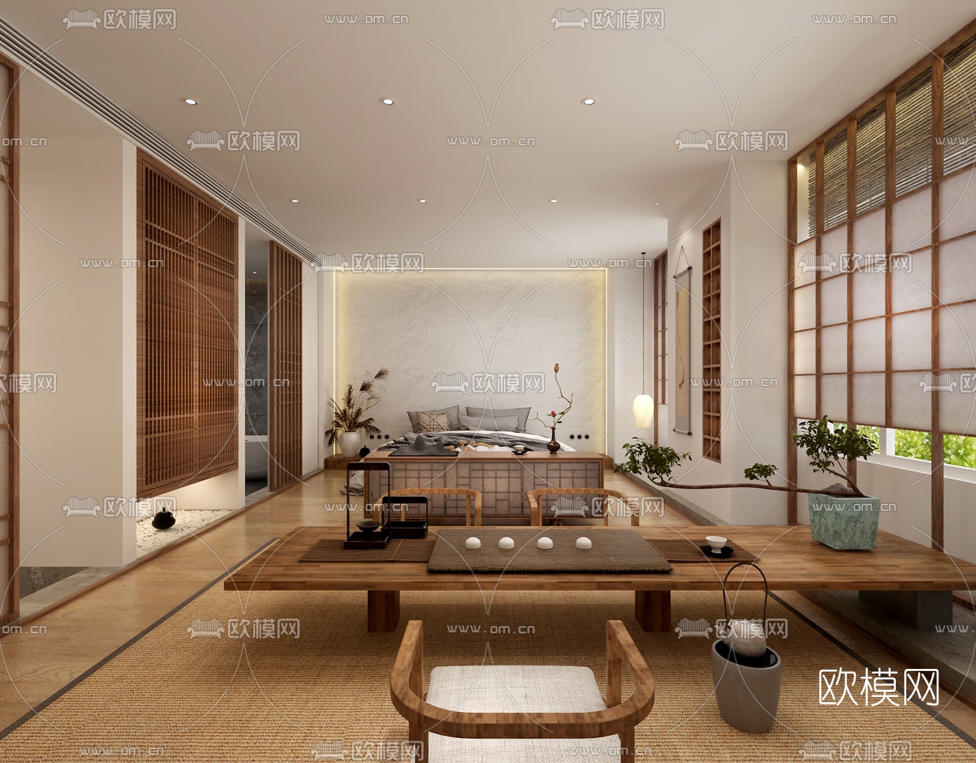 日韩酒店客房免费3d模型