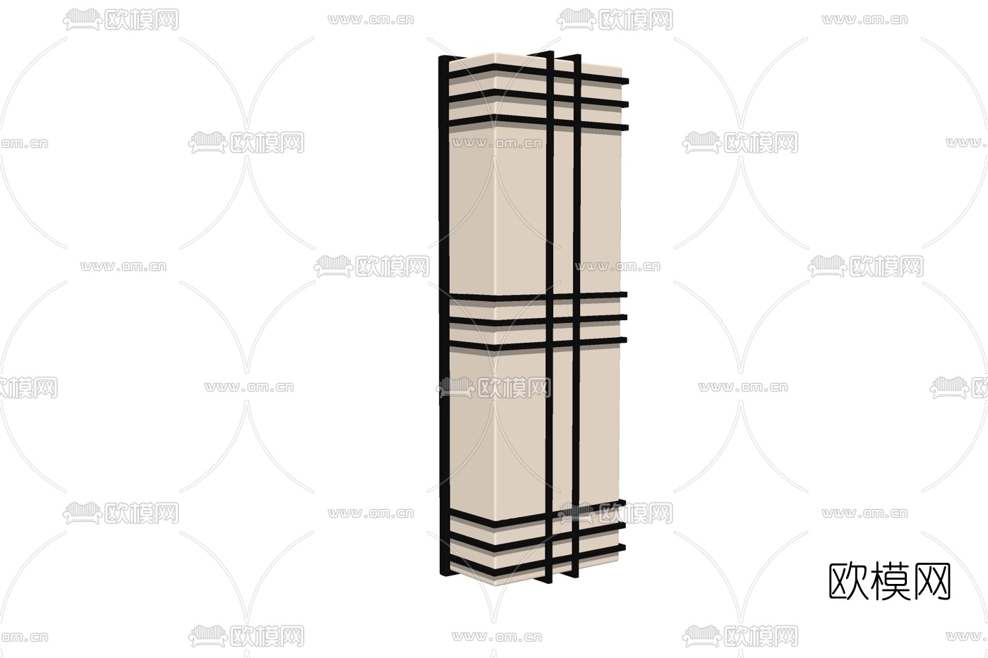 新中式壁灯免费su模型下载