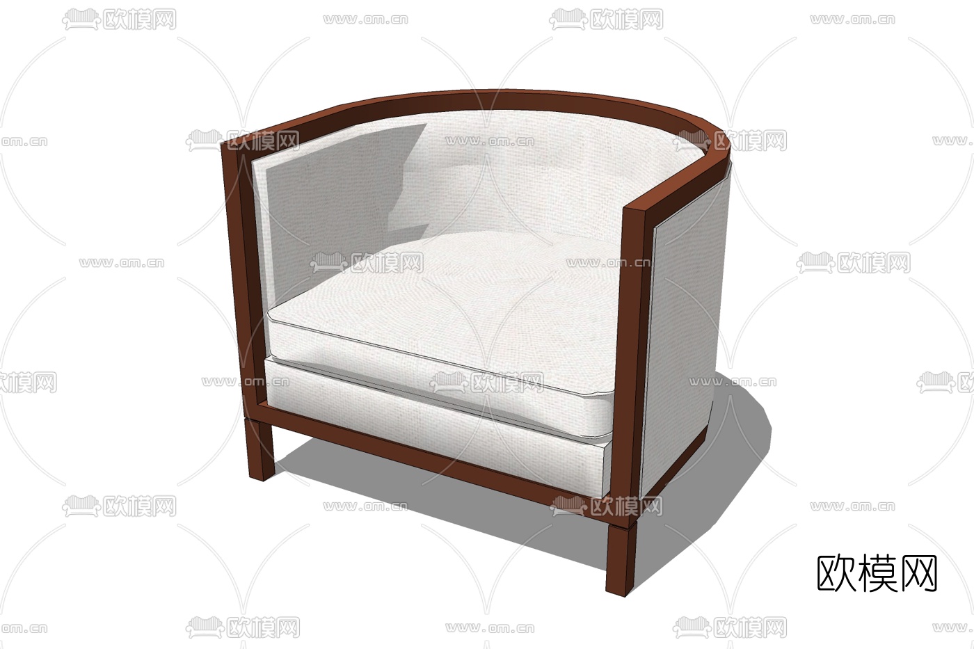现代单人沙发免费su模型下载