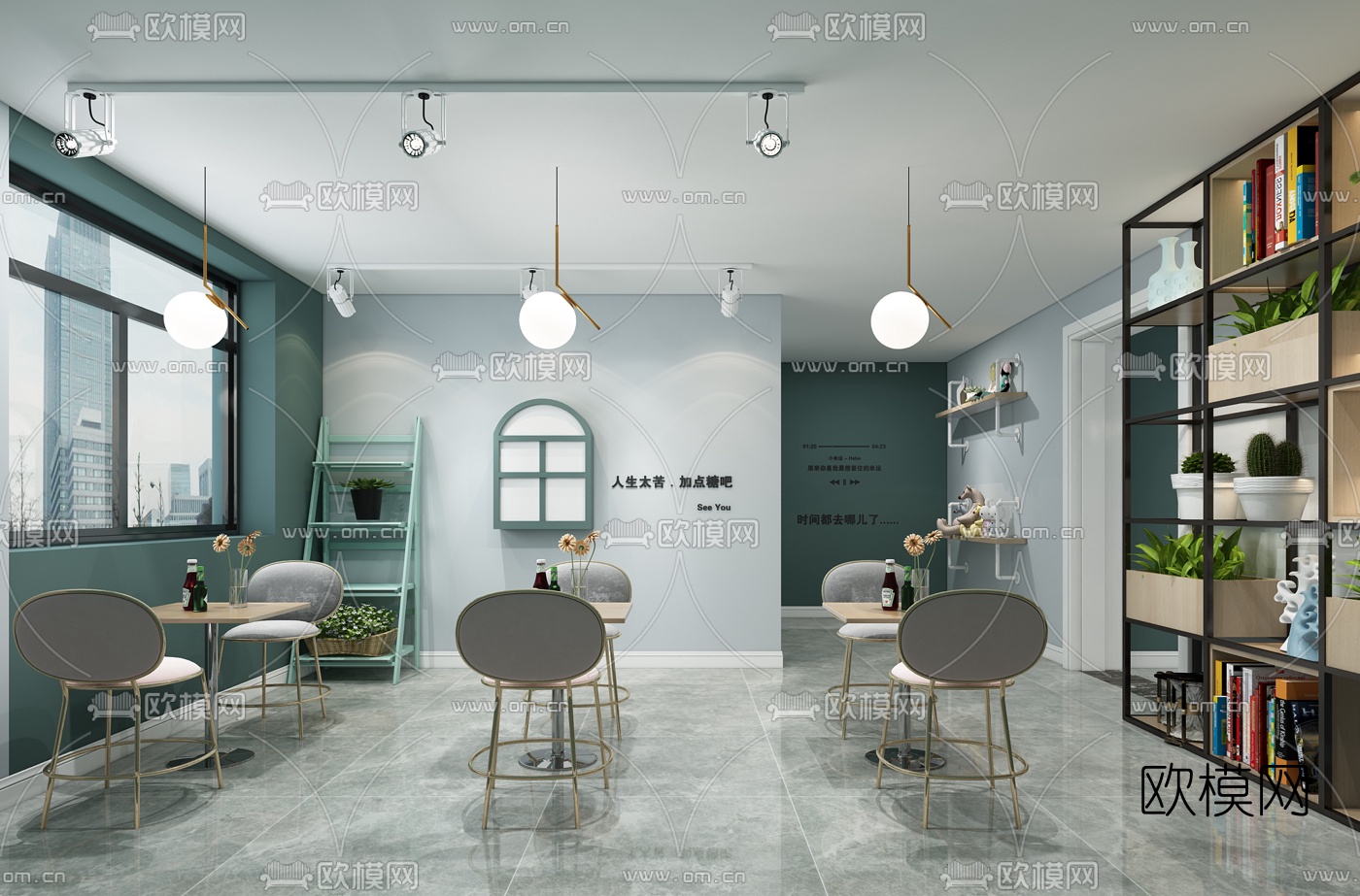 北欧烘培店蛋糕店3d模型