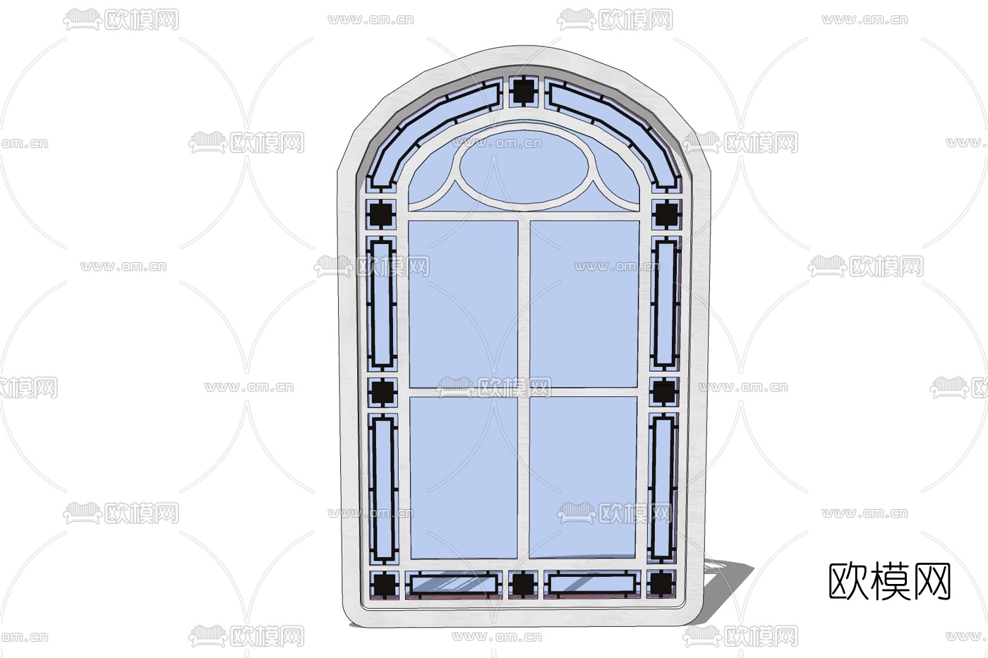 欧式窗户免费su模型下载