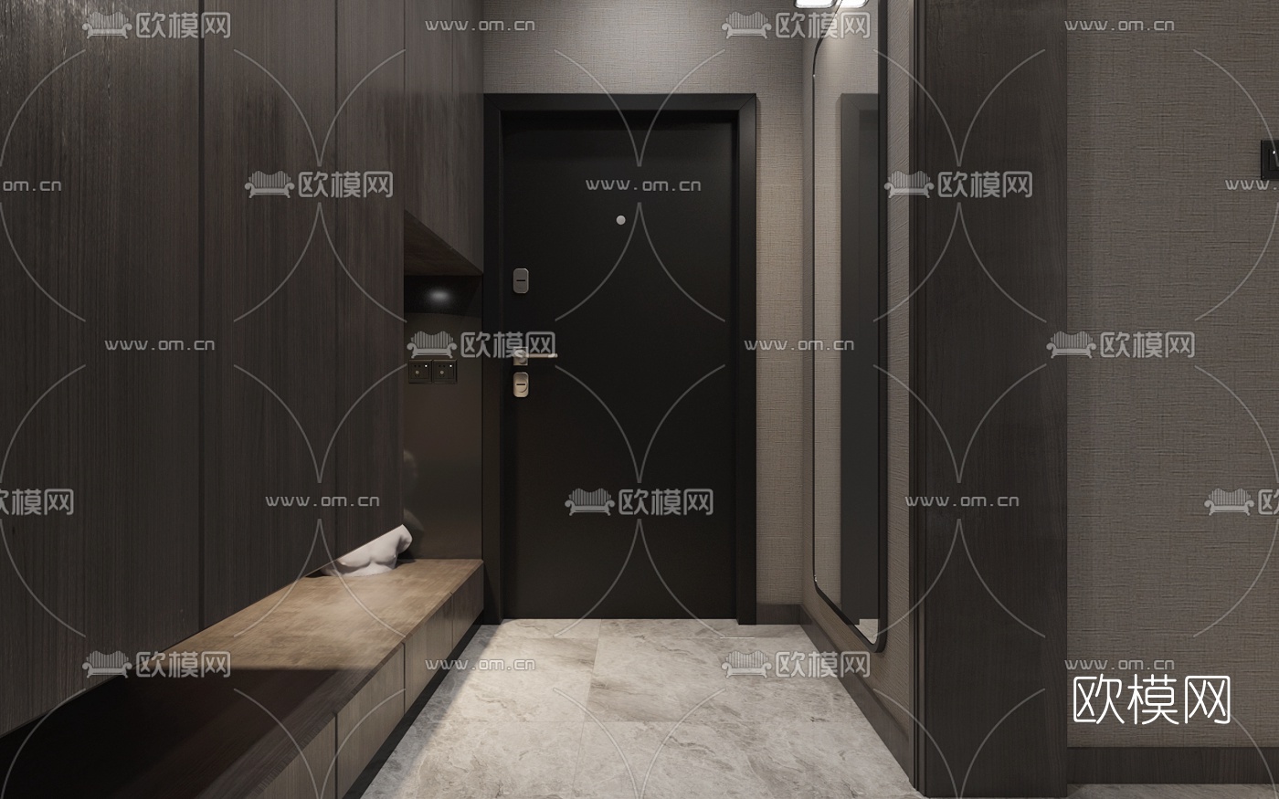 后现代时尚客厅餐厅3d模型