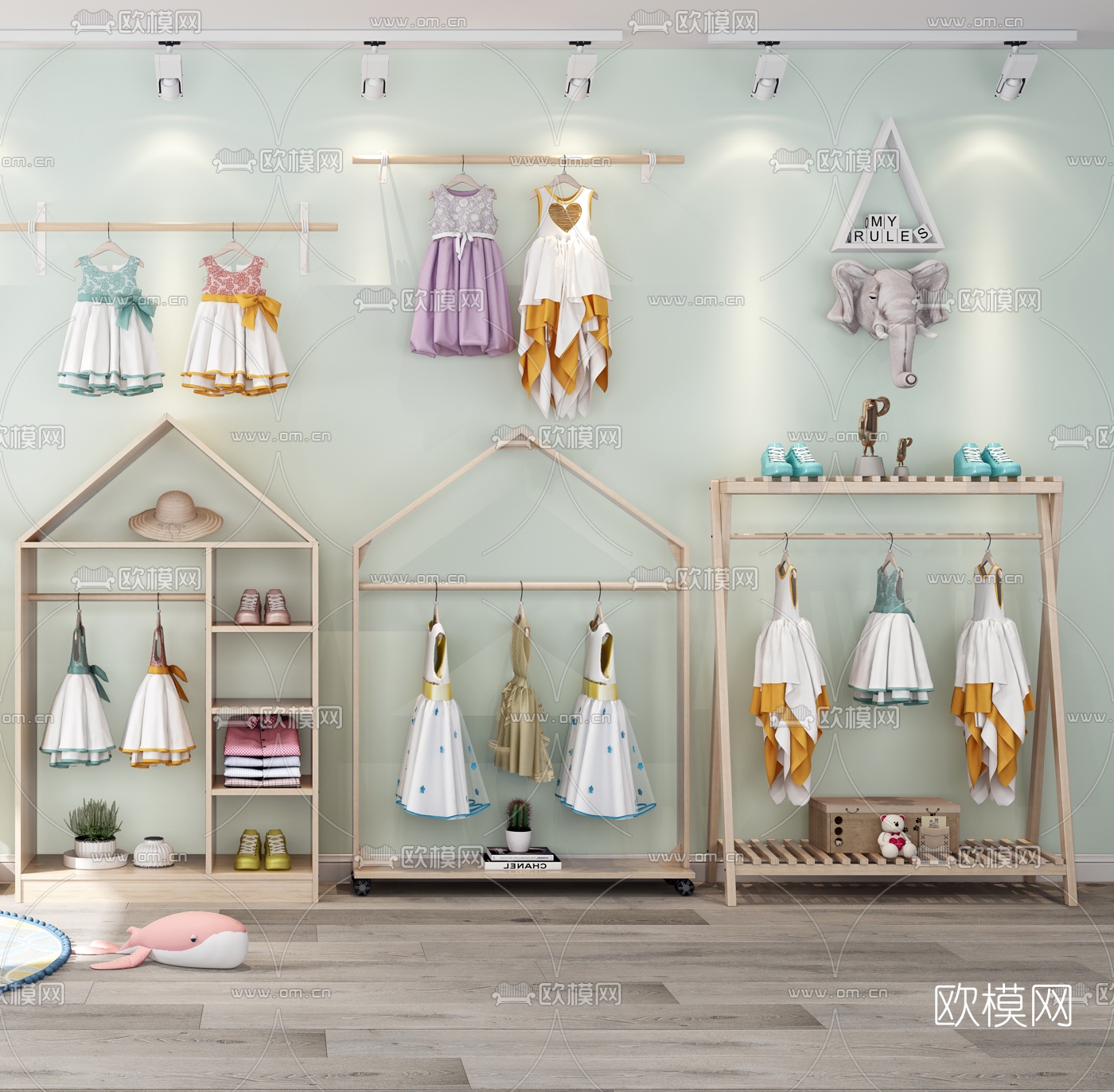 北欧儿童服装店3d模型