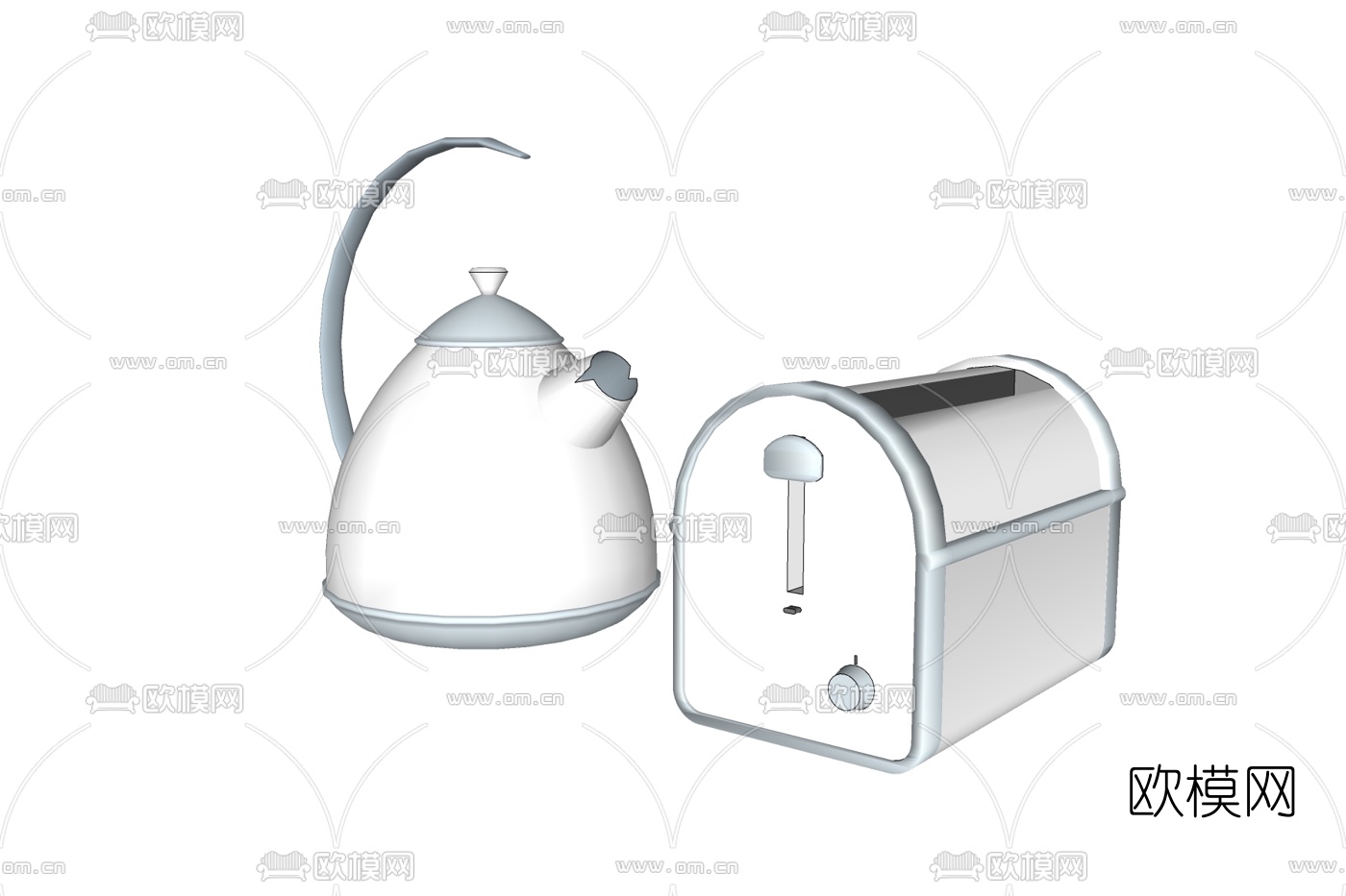 现代热水壶免费su模型下载