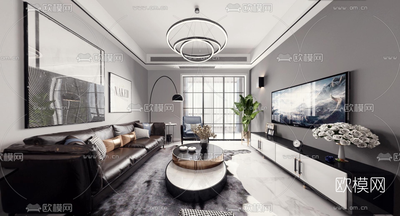 欧式铁艺庭院大门免费su模型下载