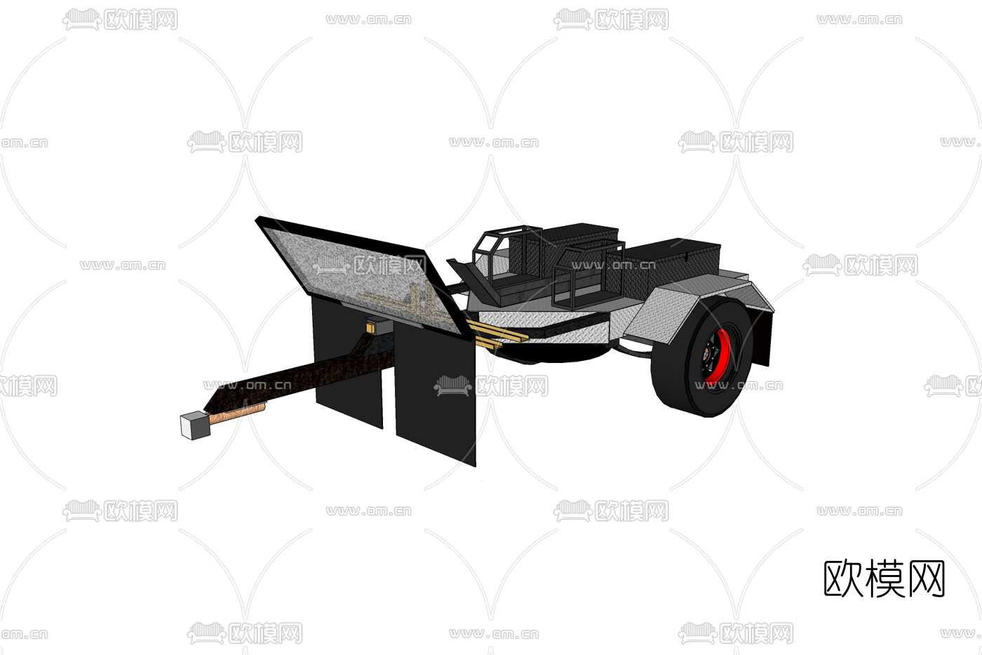 现代拖车免费su模型下载