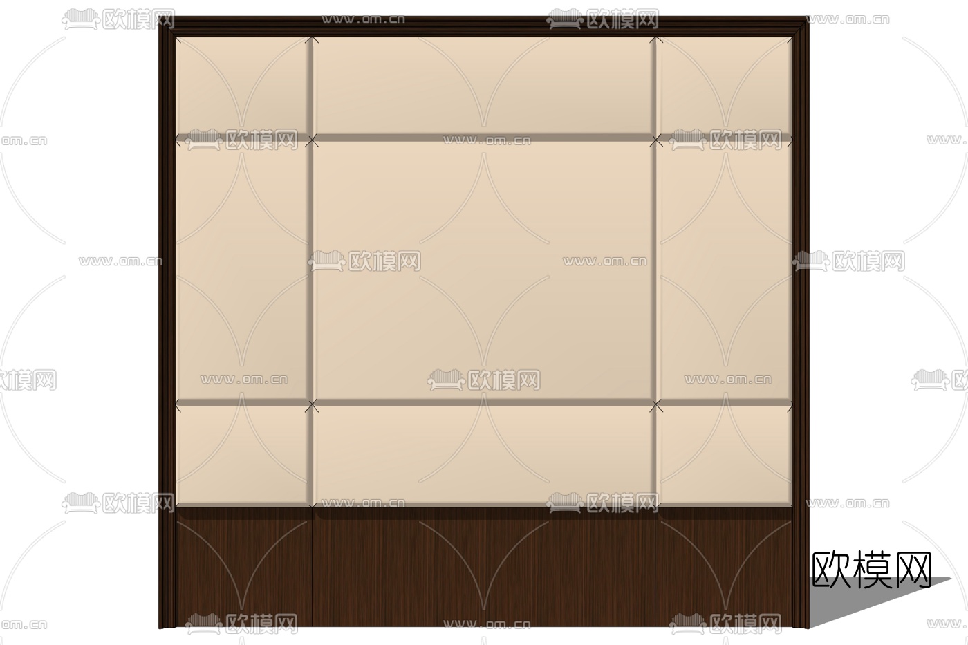 现代布艺软包免费su模型下载