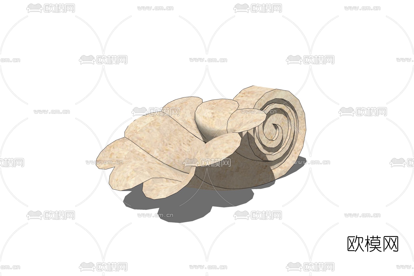 欧式海螺雕塑小品免费su模型下载