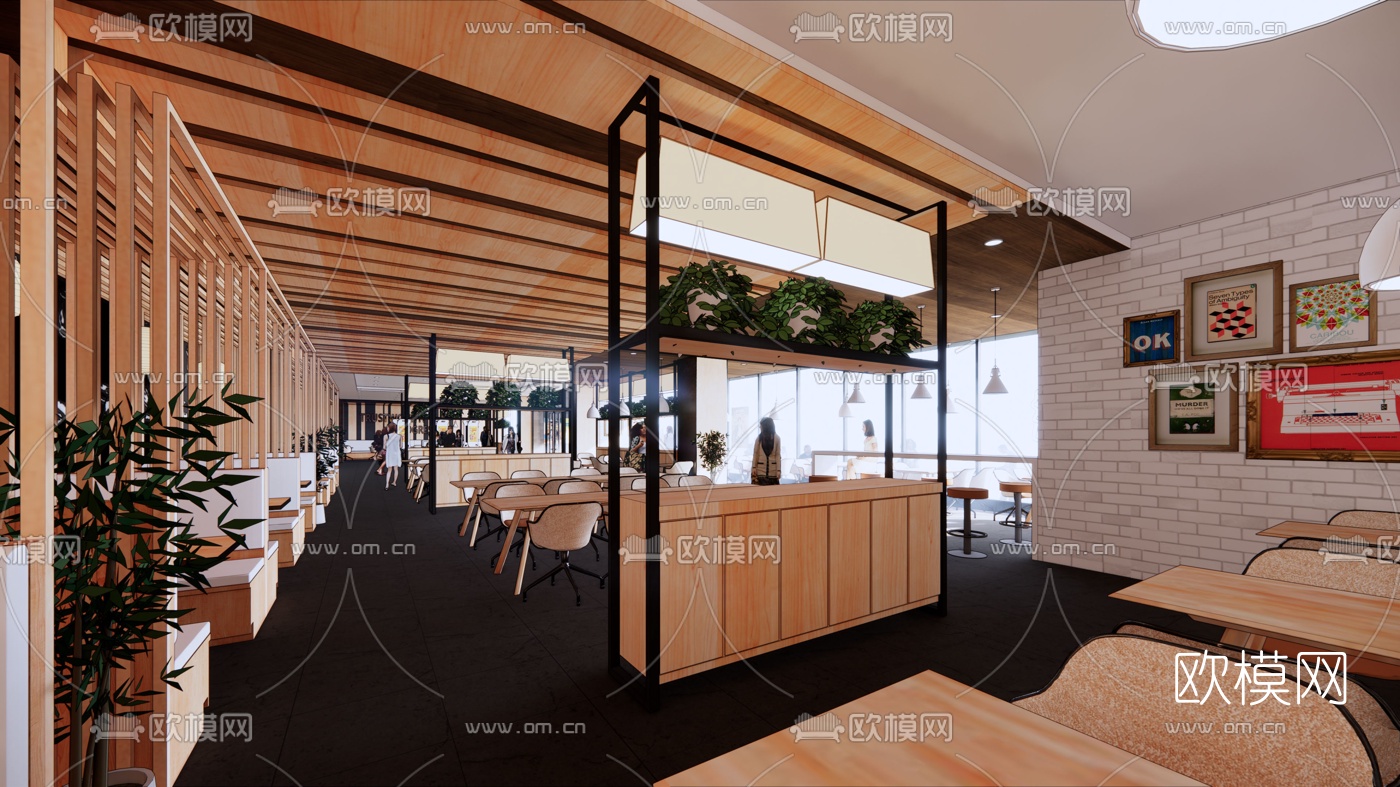 现代肯德基快餐店su模型