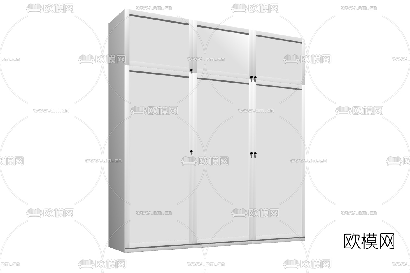 现代衣柜免费su模型下载