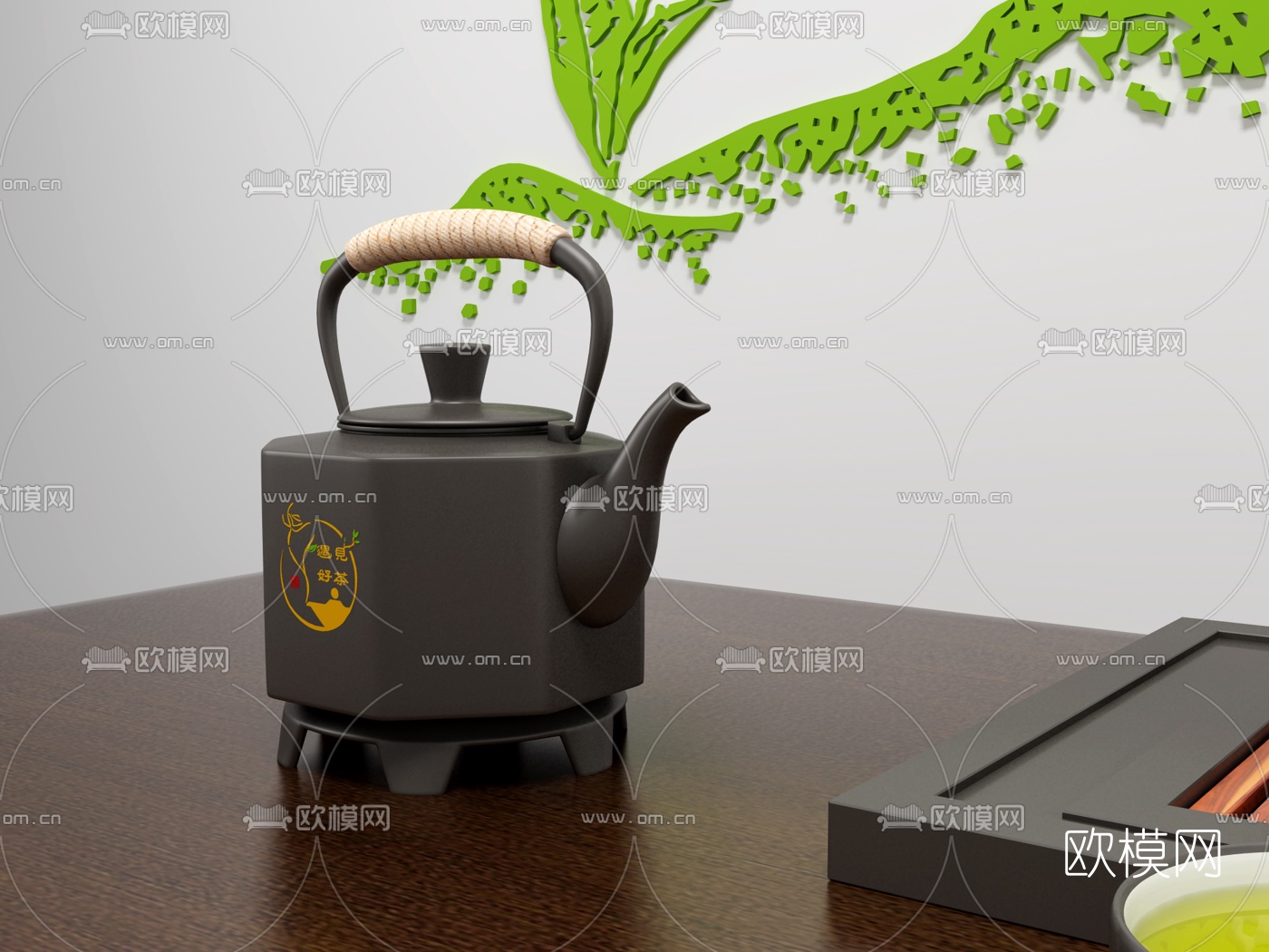 新中式茶具3d模型