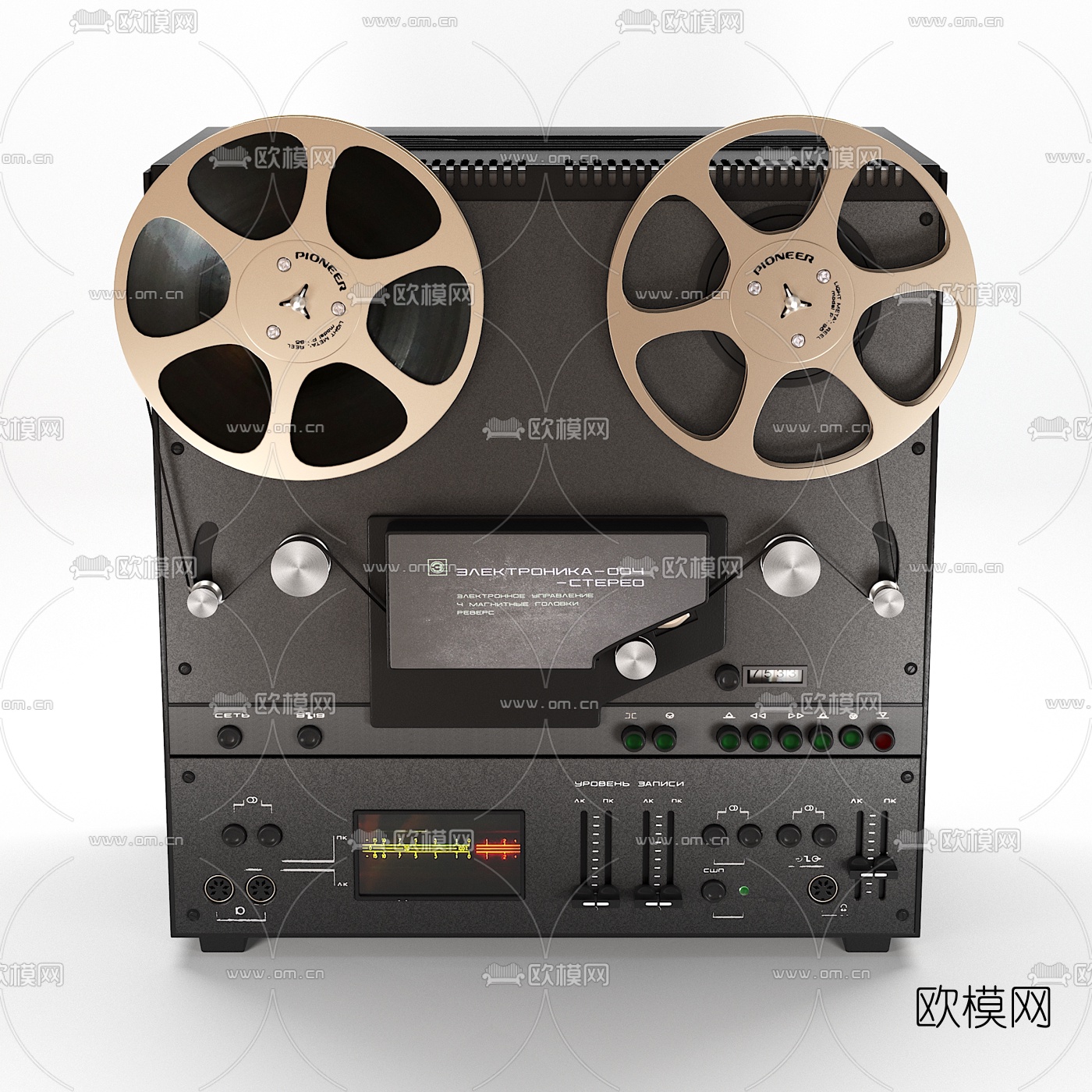 现代复古录音机3d模型