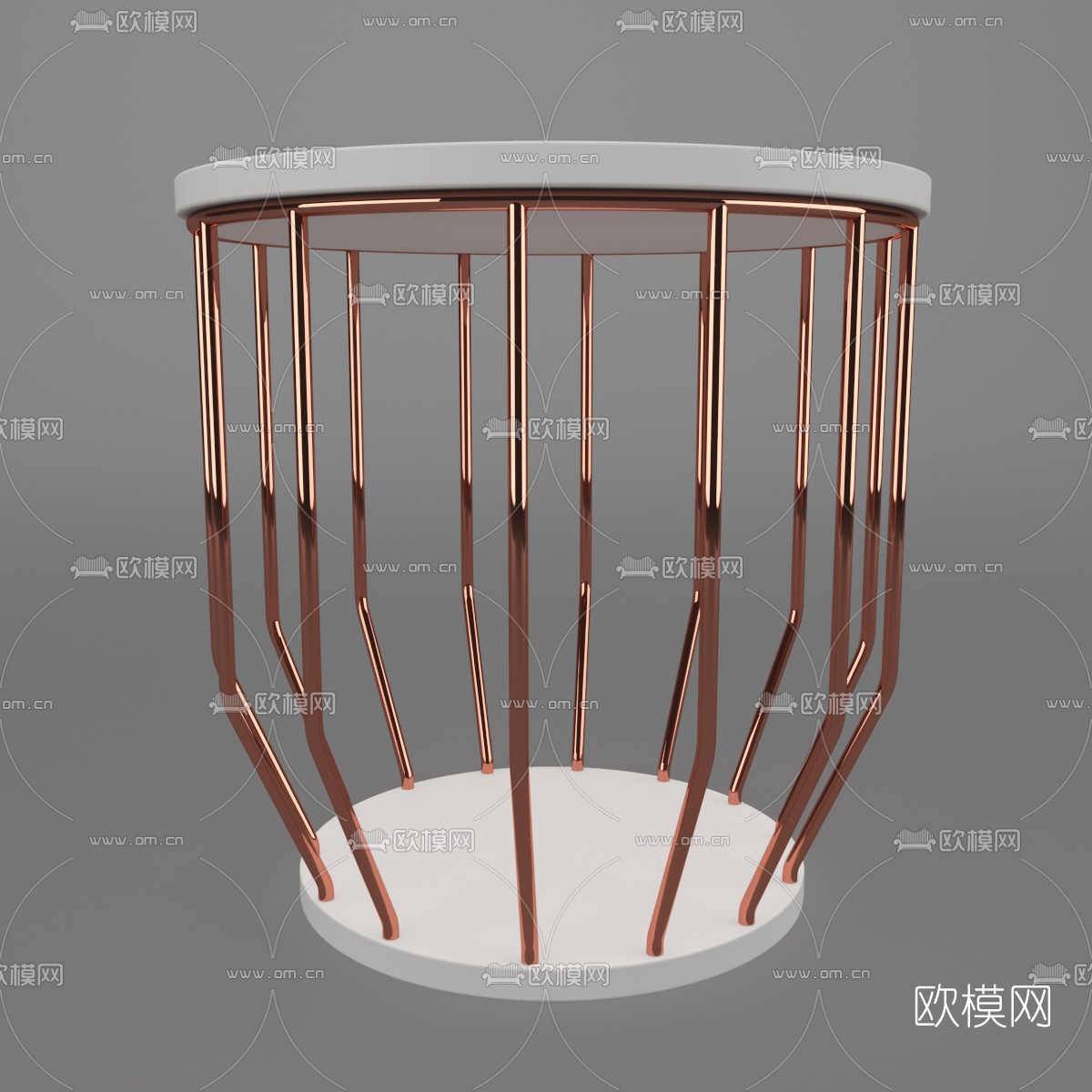 现代圆几边几免费3d模型下载（渲染图3）