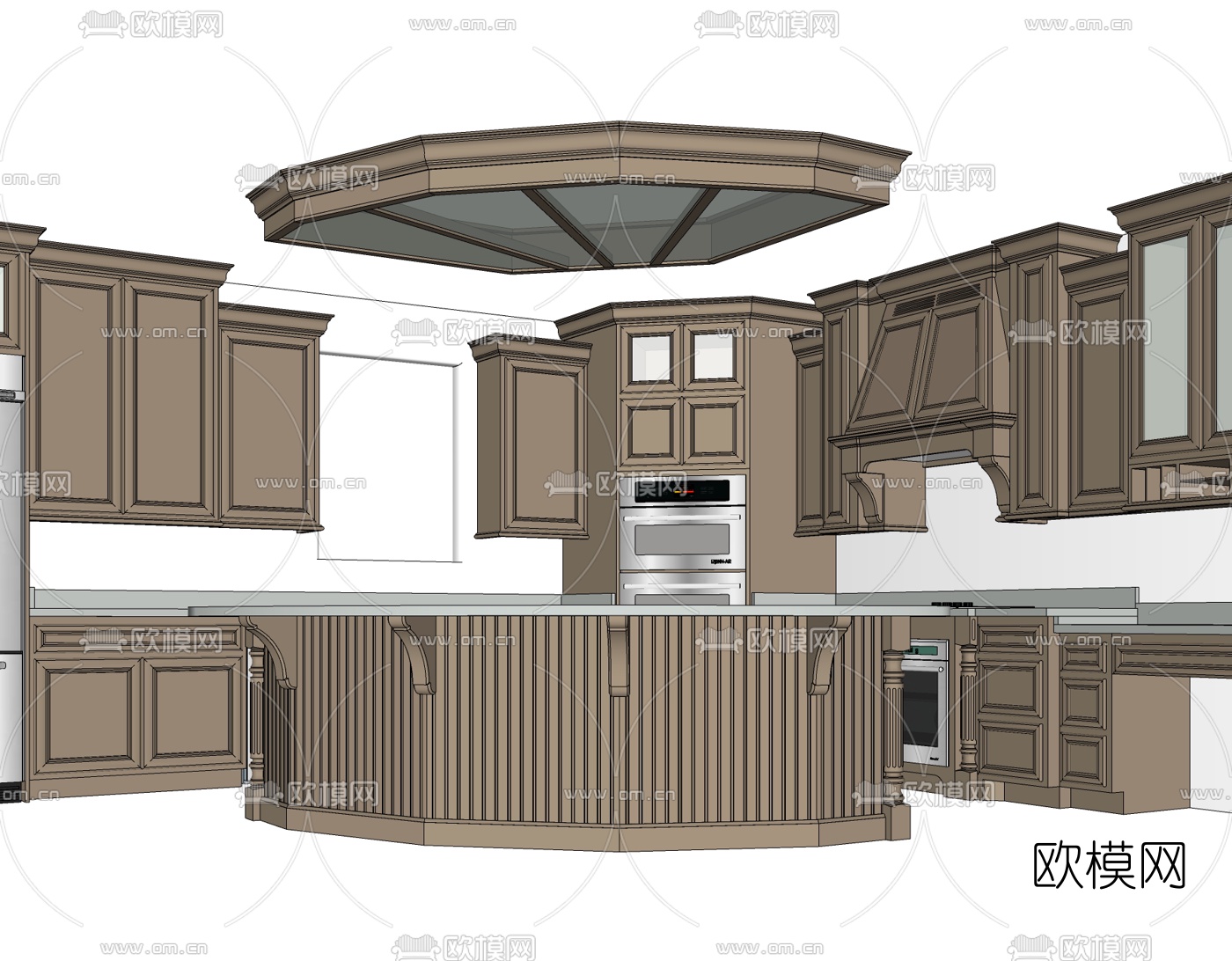 欧式橱柜免费su模型下载