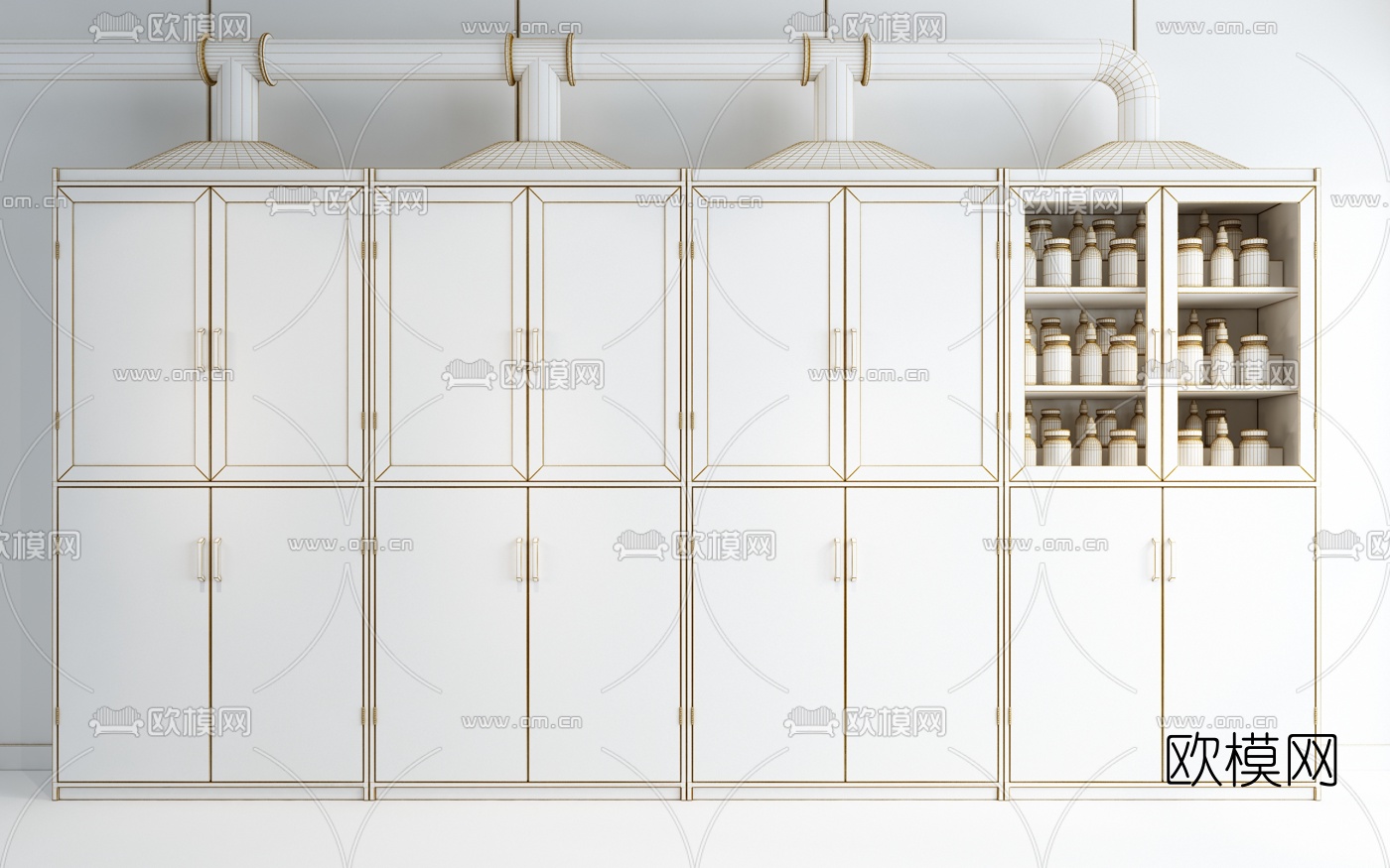现代全钢药品柜3d模型下载（渲染图2）