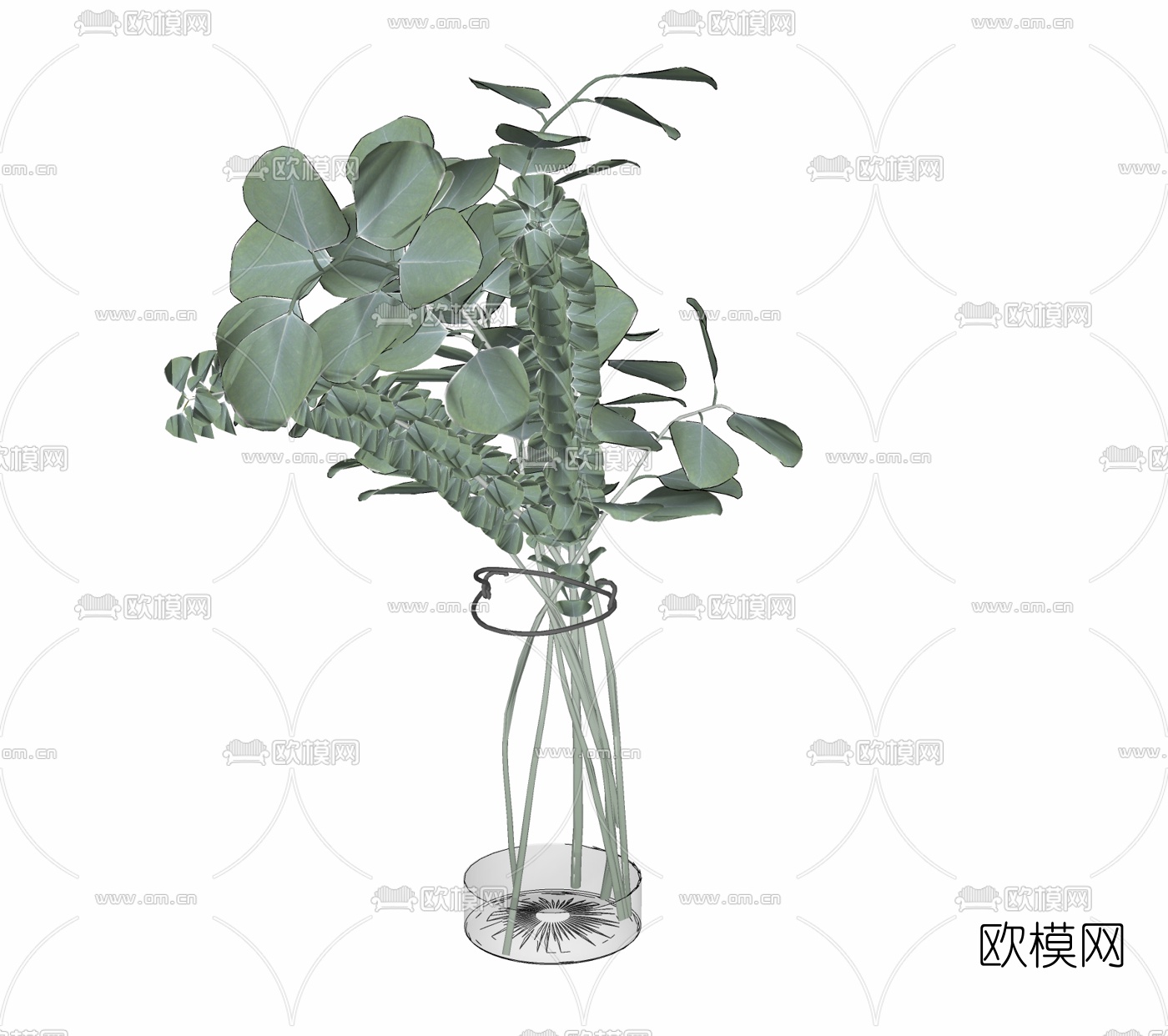 现代花瓶插花免费su模型下载