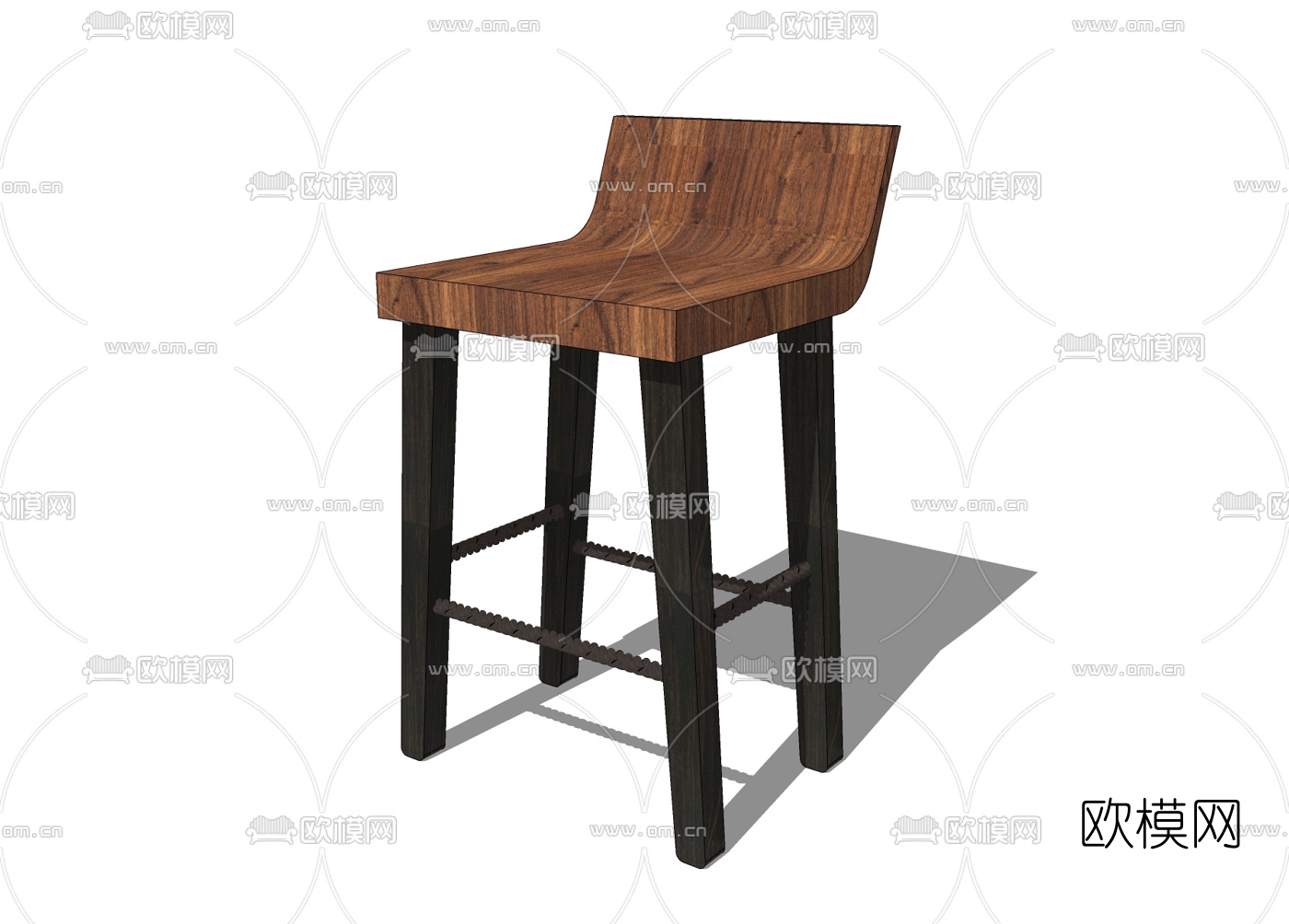现代吧台椅免费su模型下载
