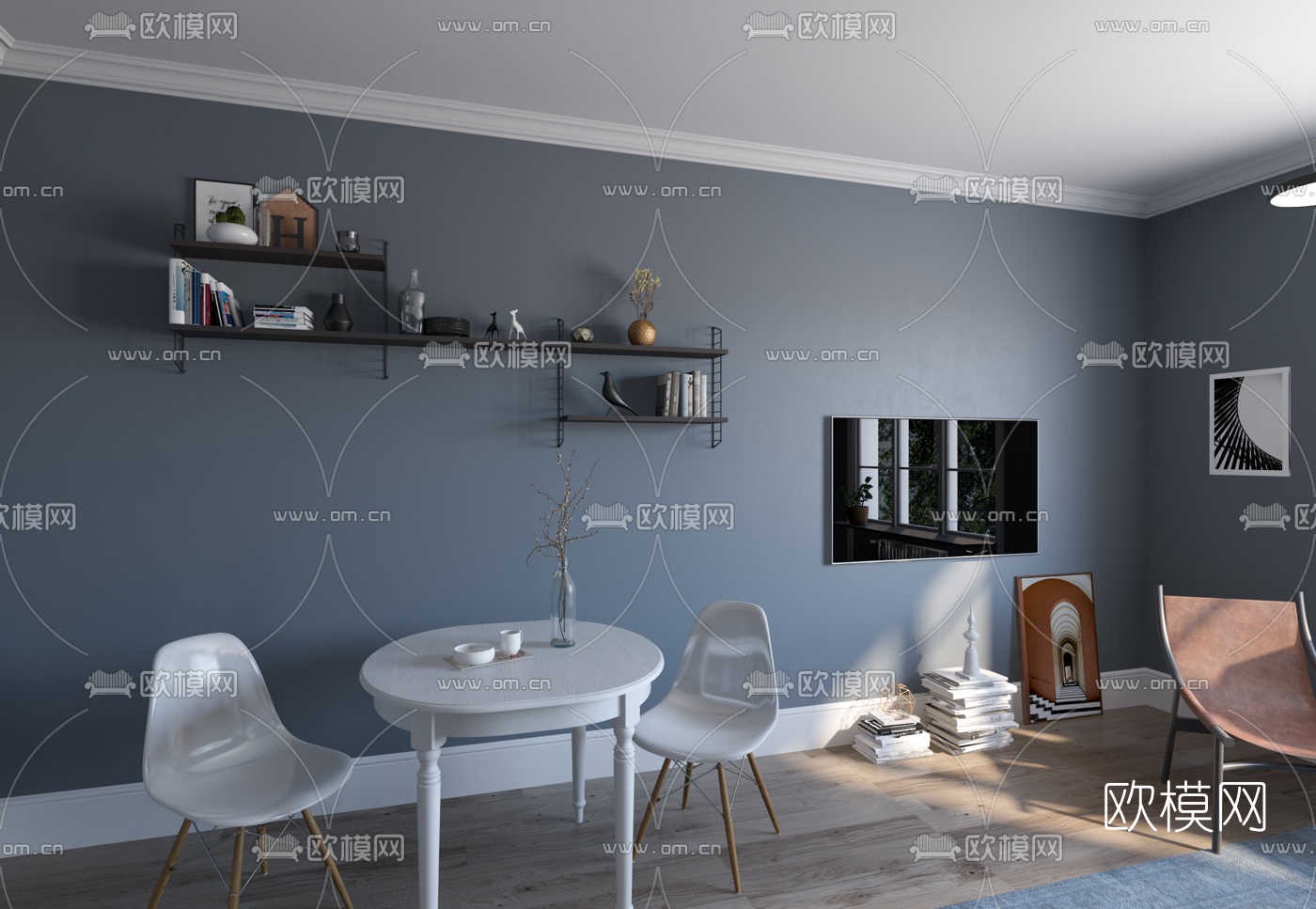 北欧公寓客厅餐厅3d模型