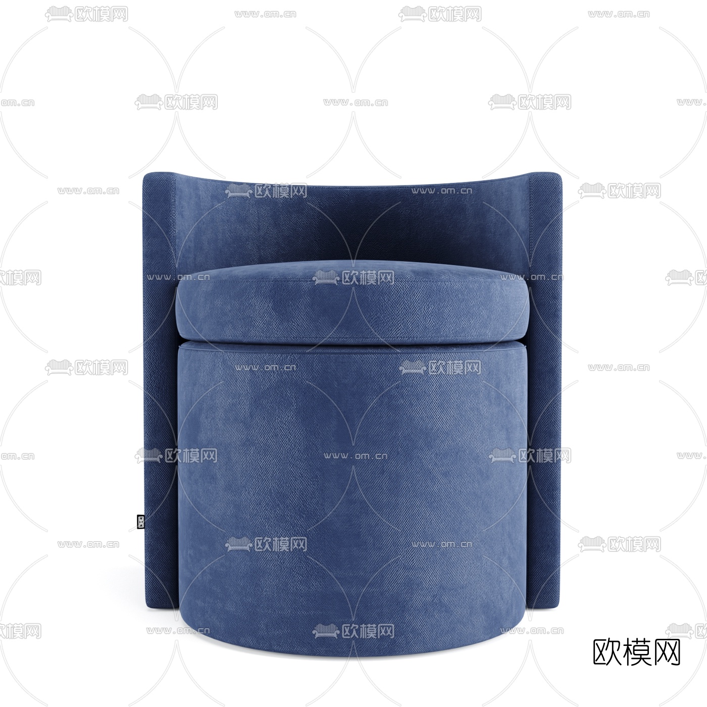 现代布艺圆凳3d模型下载（渲染图4）