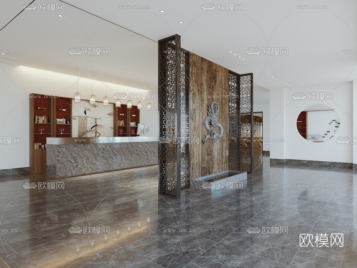 新中式快餐厅3d模型