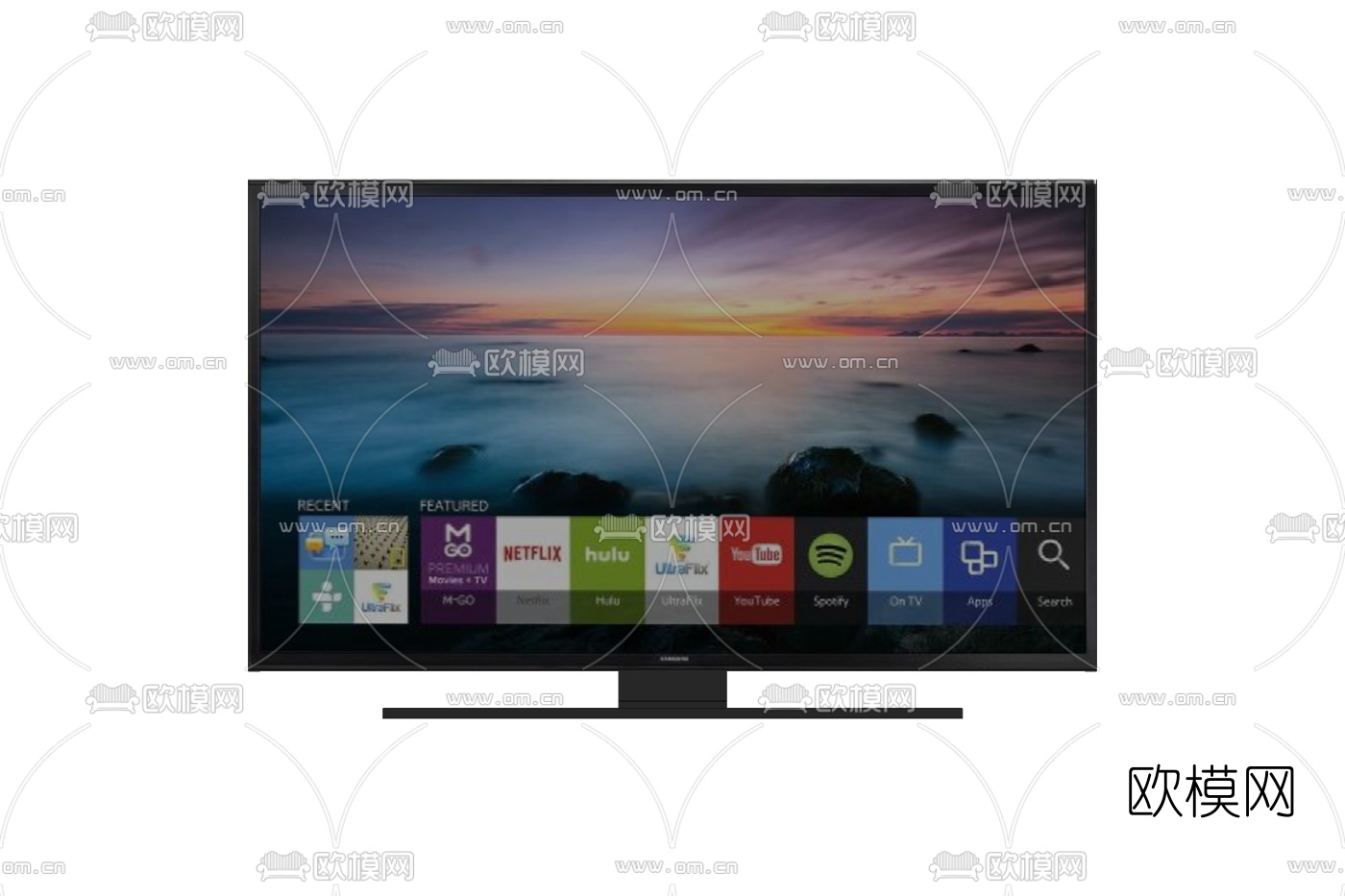 现代电视机免费su模型下载