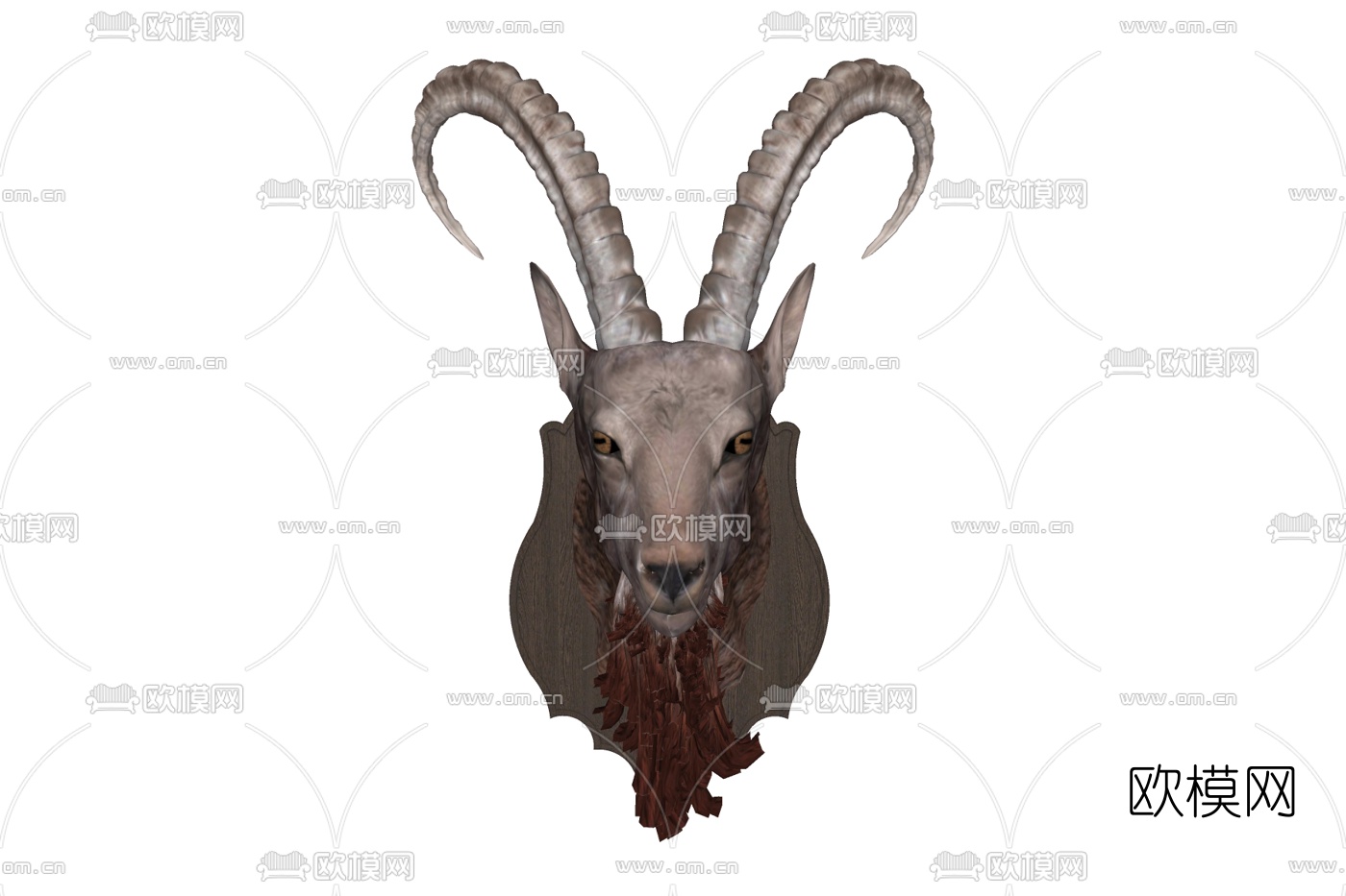 现代羊头挂件免费su模型下载