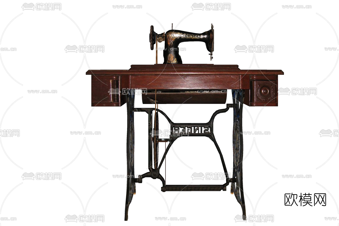 现代缝纫机免费su模型下载