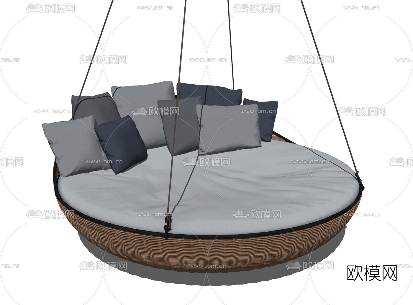现代竹编吊床su模型下载_ID10503464_sketchup模型下载-欧模网