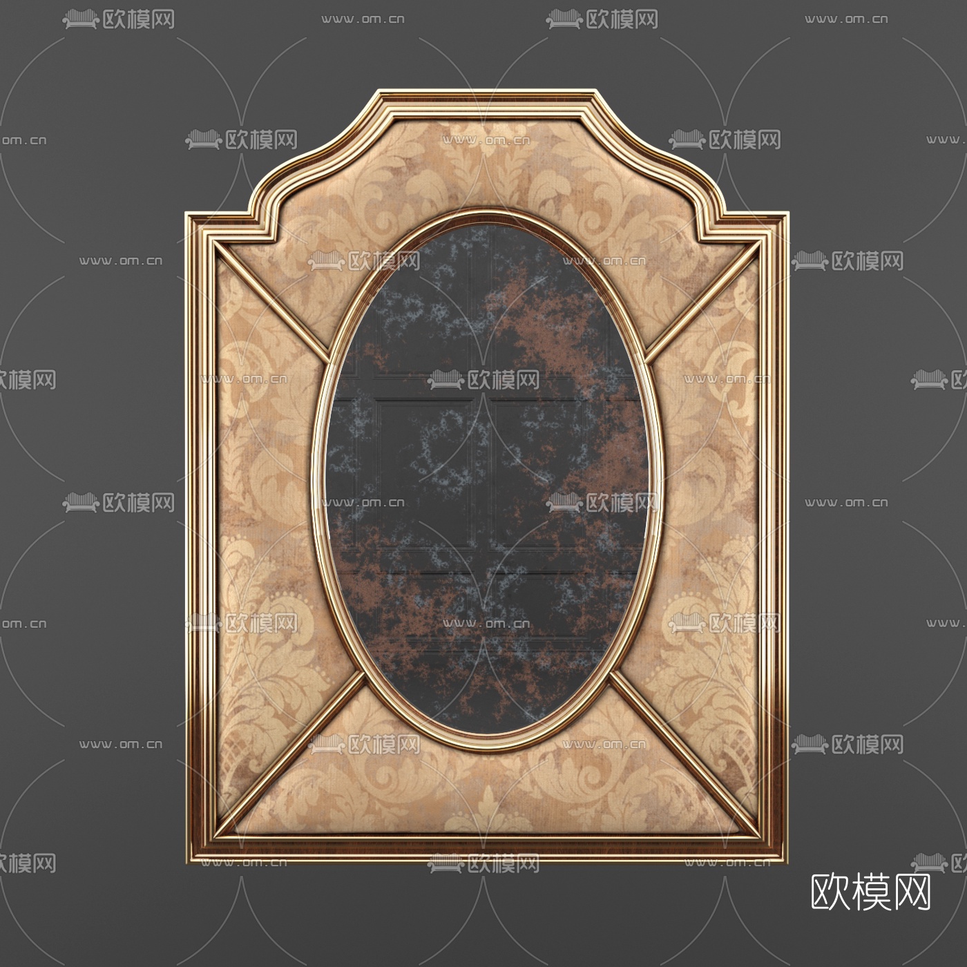 欧式复古装饰镜免费3d模型