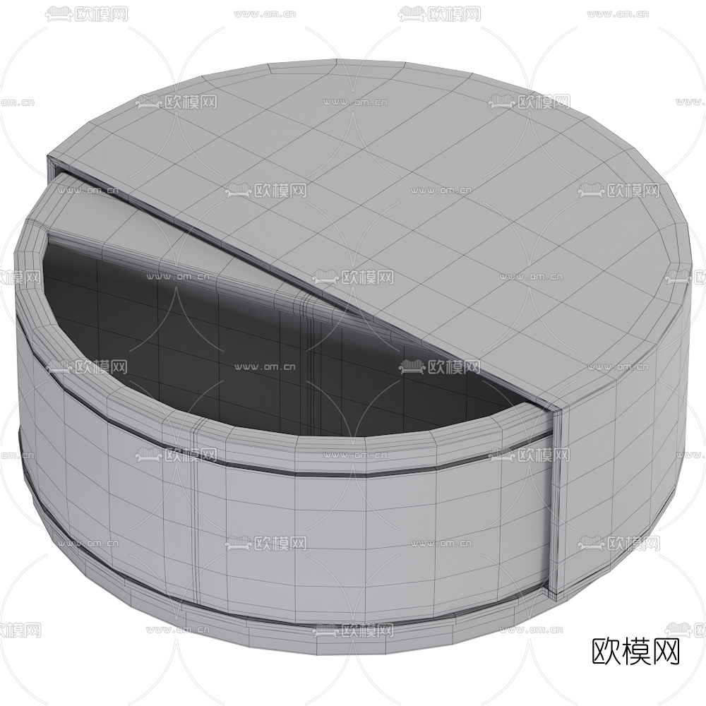 现代圆形茶几3d模型