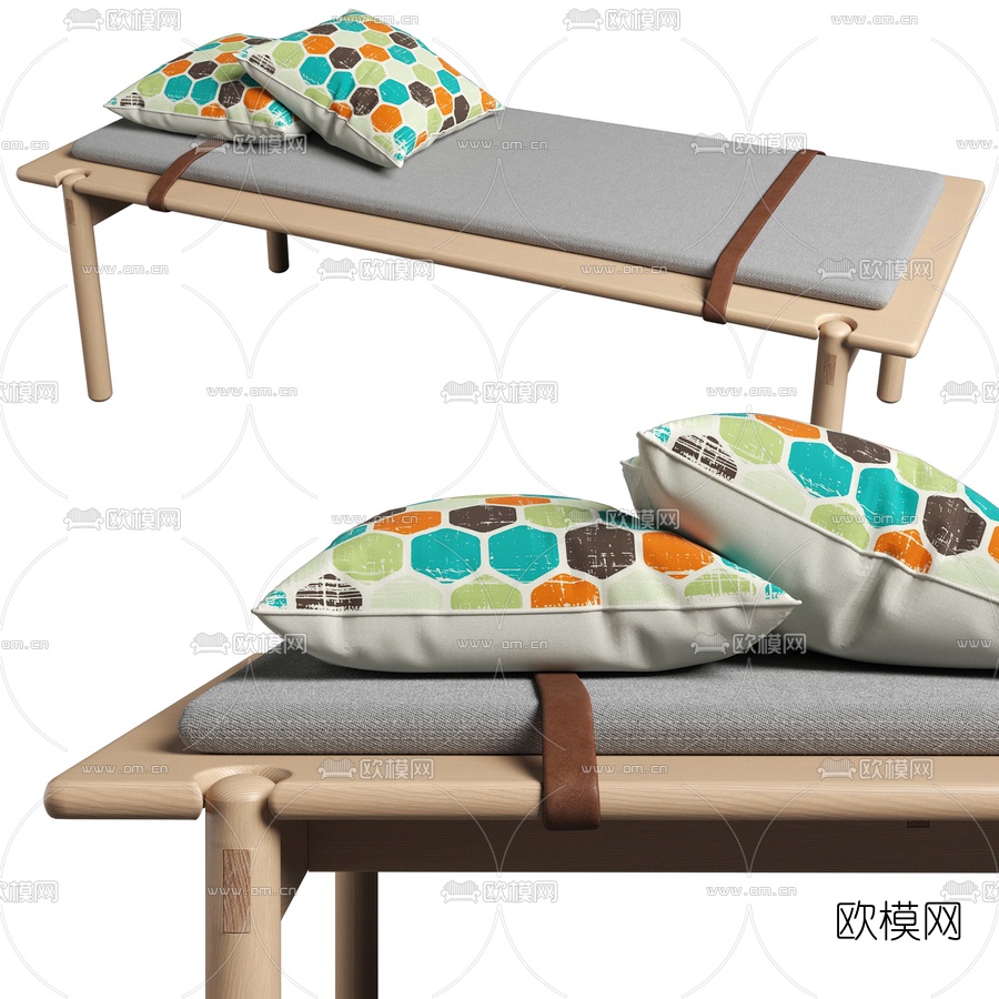 北欧简约脚踏3d模型下载（渲染图1）