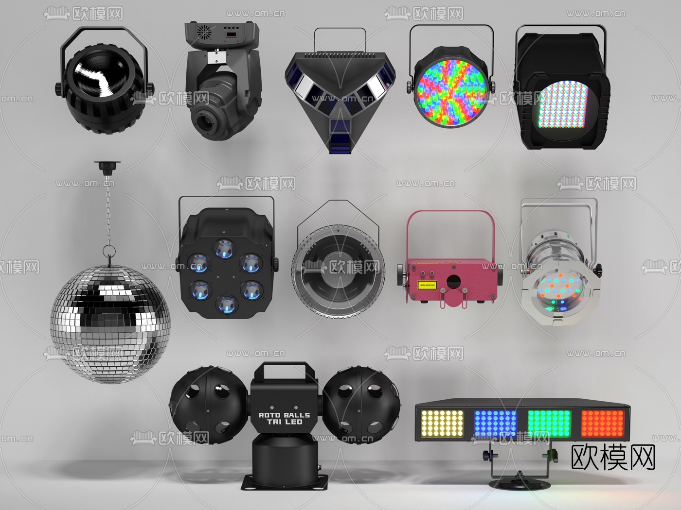 现代射灯舞台灯3d模型下载